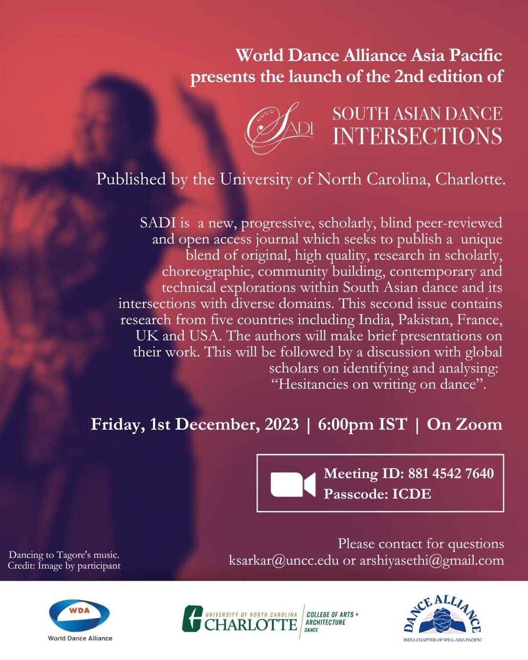 South Asian Dance Intersections - 2nd Edition - 1st Dec, 2023